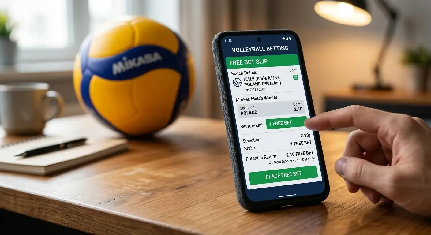 Freebet оферта за волейбол — безплатен залог върху волейболен мач